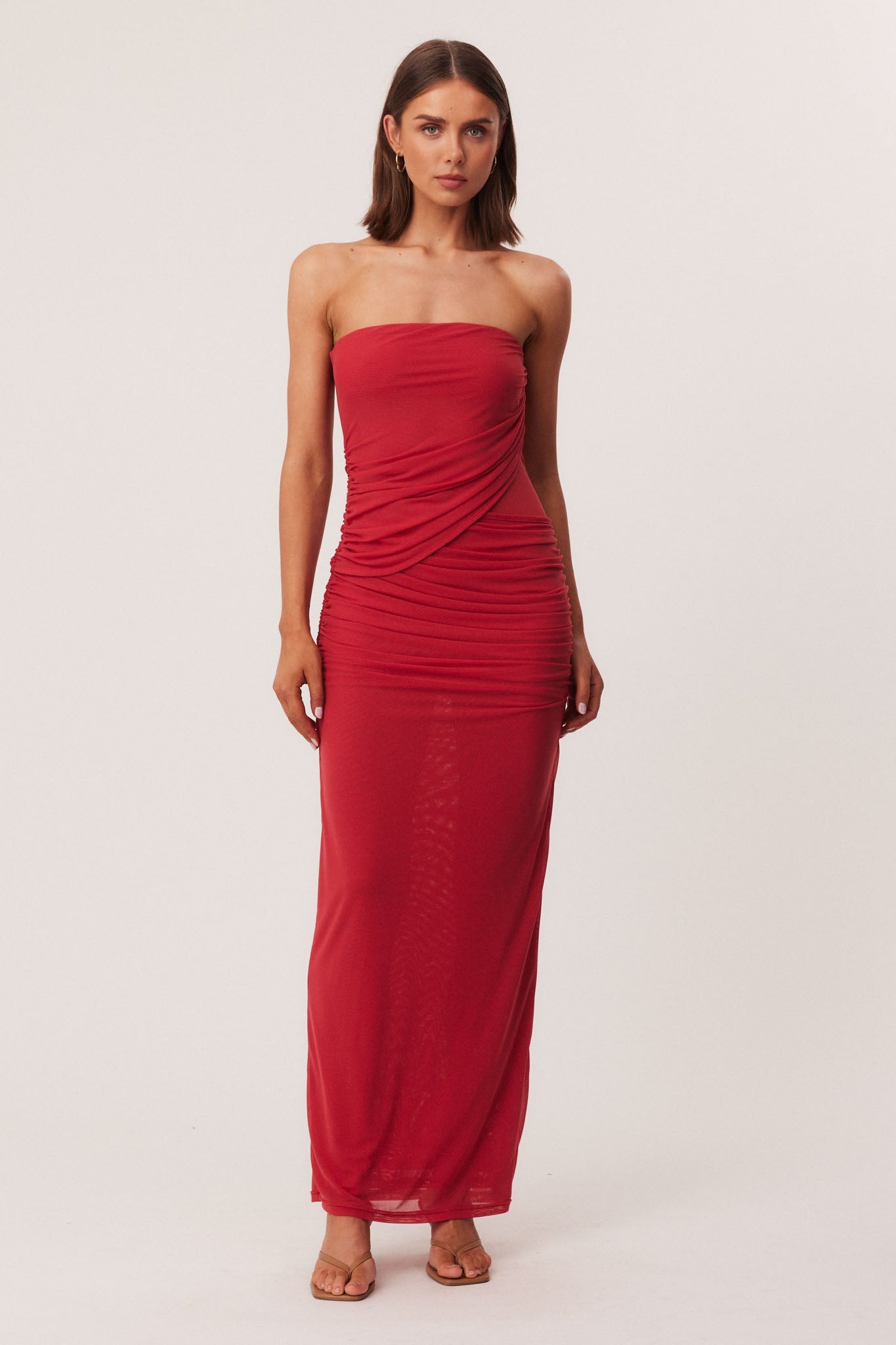 Image of Dresses. Productname: SNDYS LAI MAXI DRESS in Strawberry colour by brand - SNDYS