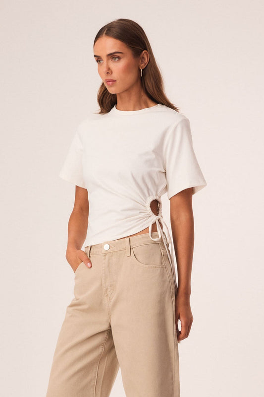 Image of T-Shirts. Productname: SNDYS LOLA TOP in White colour by brand - SNDYS
