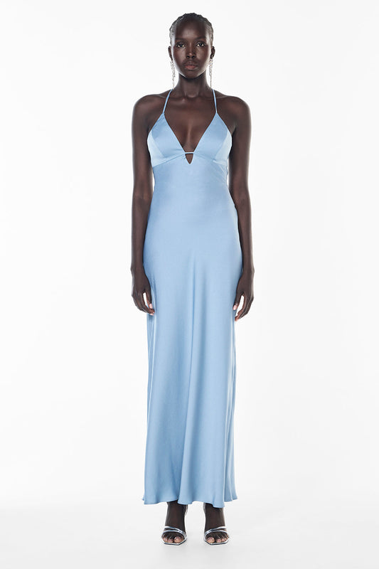 Image of Dresses. Productname: Time To Shine Slip Dress in POWDER BLUE colour by brand - Manning Cartell