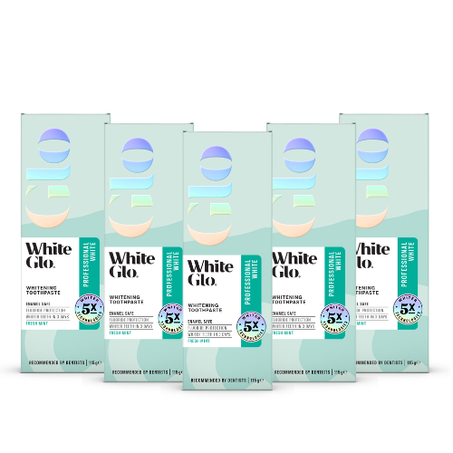 Image of Oral Care. Product name - 5x Professional White Toothpaste 115g in colour by brand - White Glo