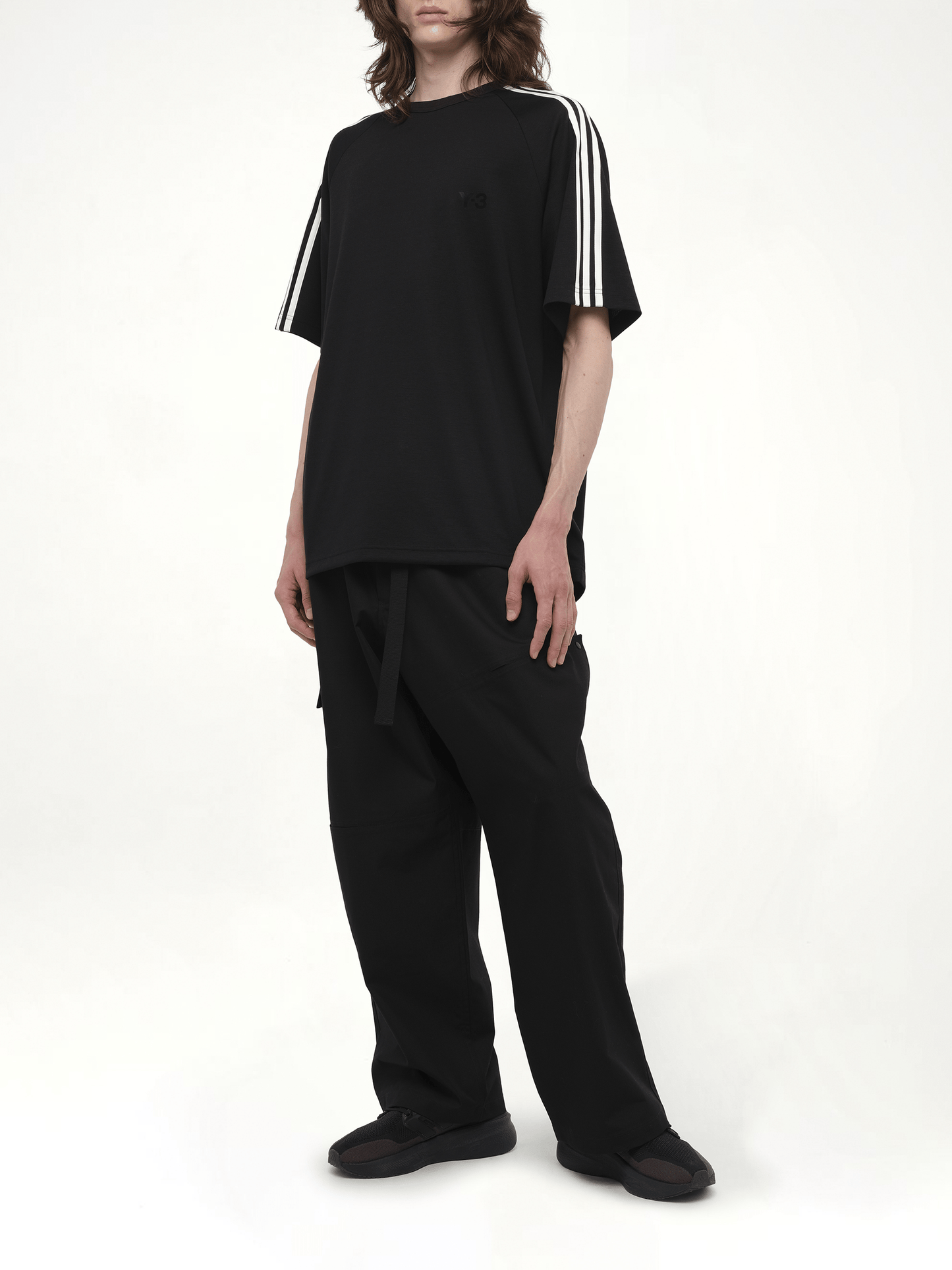 Y-3 Short Sleeve T-Shirt 3-Stripes (Black)