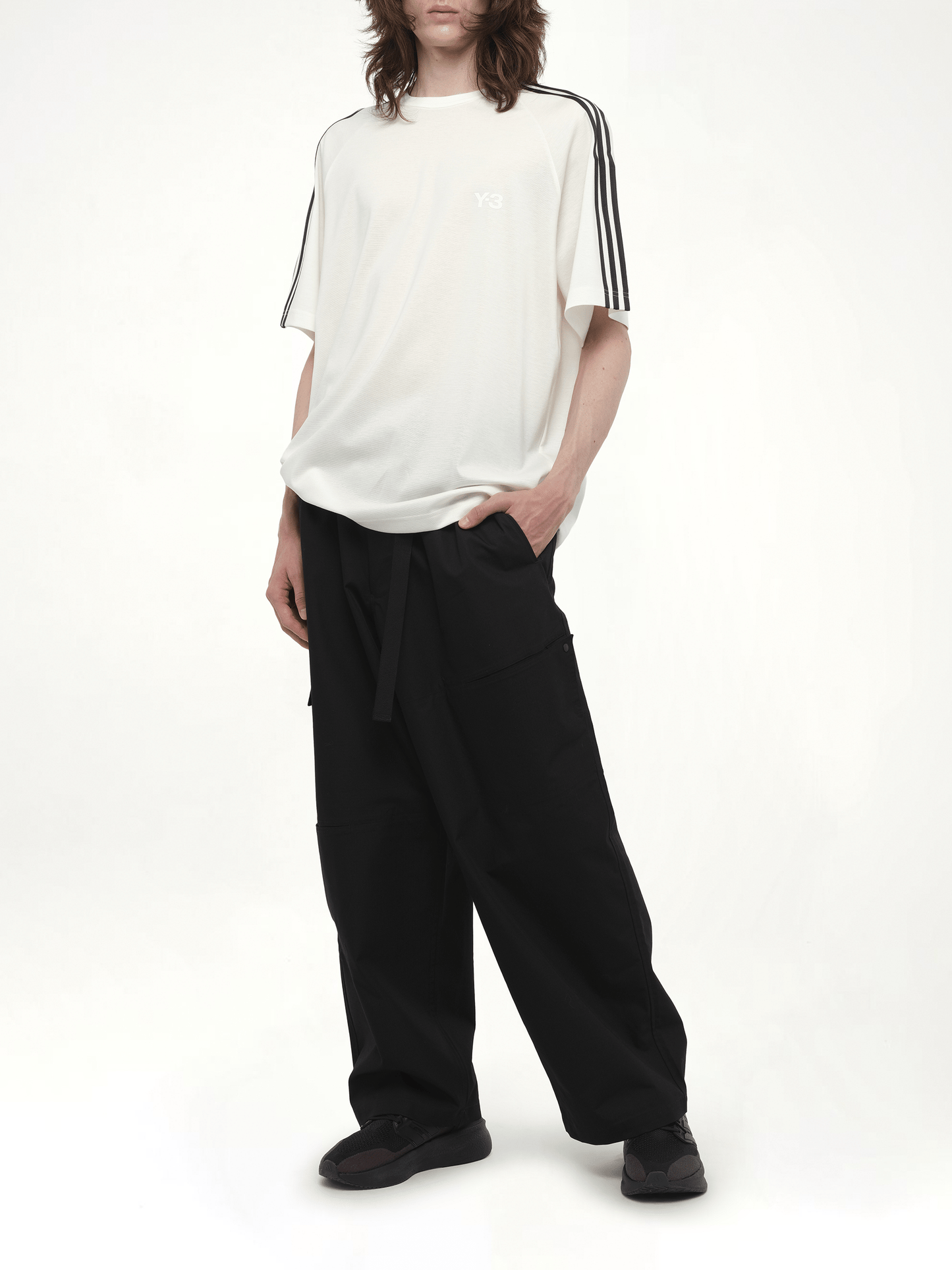 Y-3 Wire Stripe Short Sleeve T-Shirt (White)