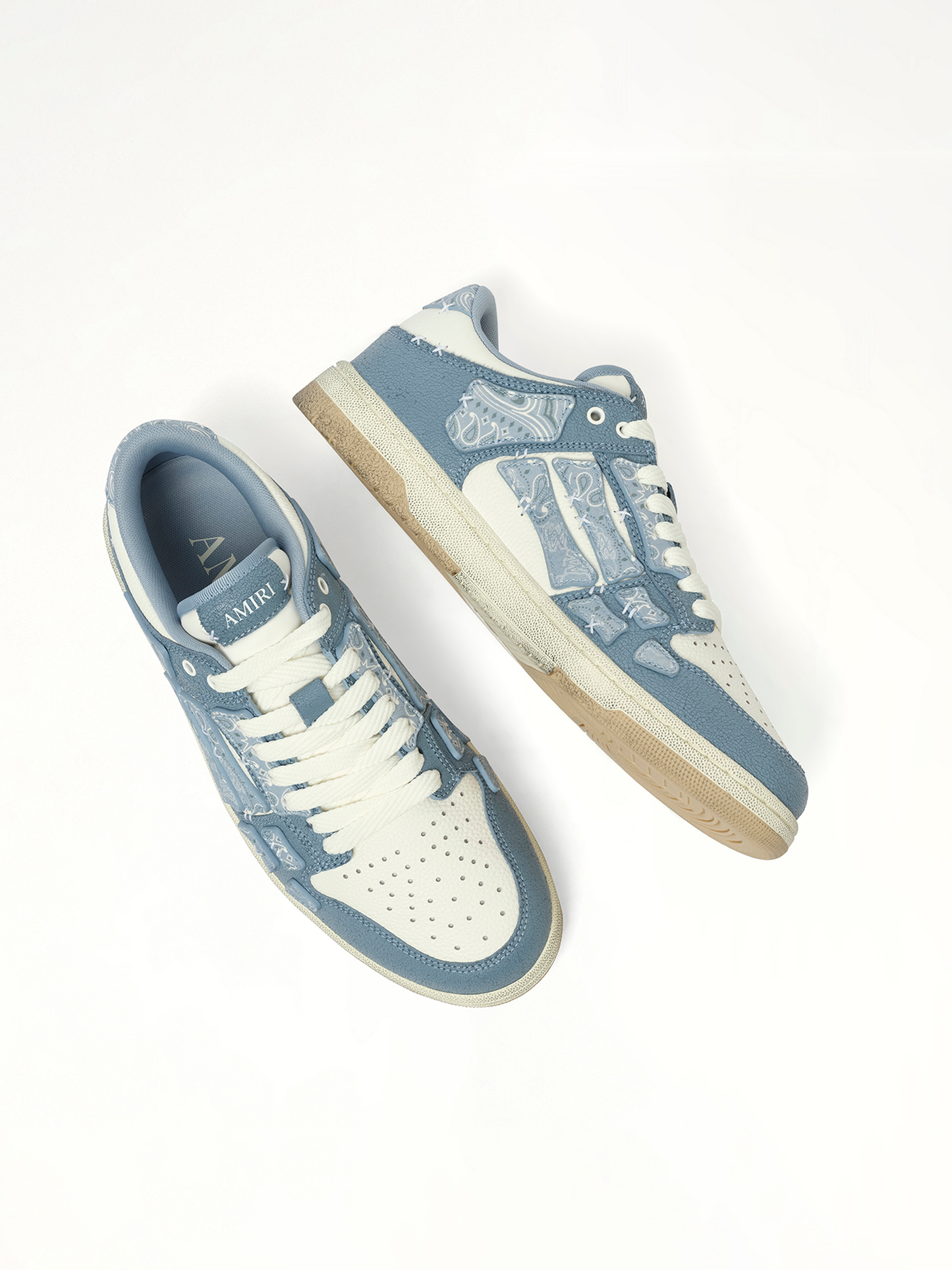 AMIRI Bandana Skeleton Top Low Sneaker (Blue)