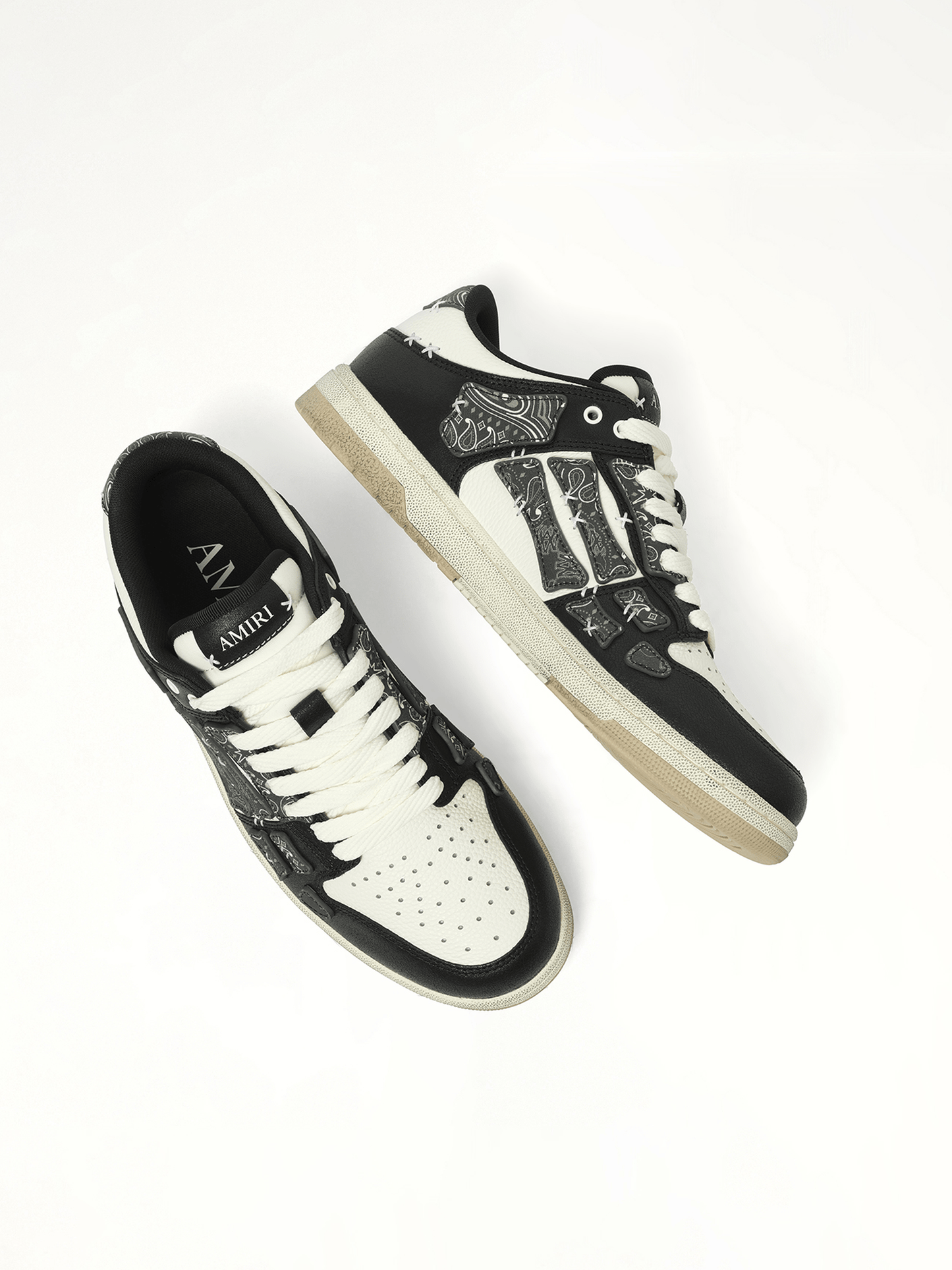 AMIRI Bandana Skeleton Top Low Sneaker (Black)