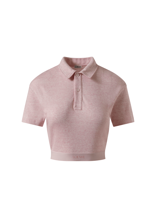 LOEWE Cropped Polo (Pink)