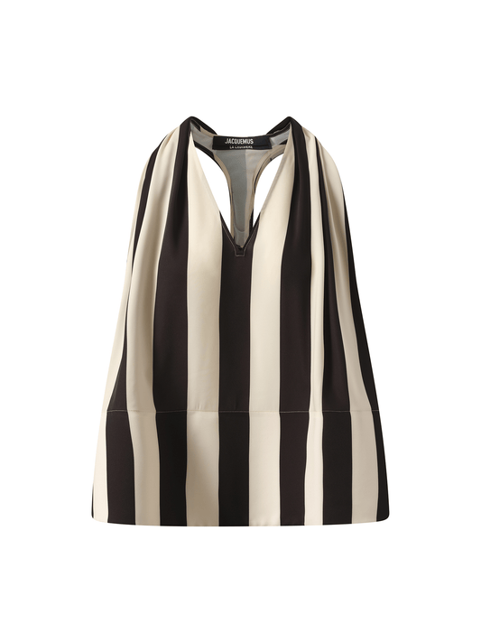 JACQUEMUS Le Haut Norma Sunshade Stripe (Black)