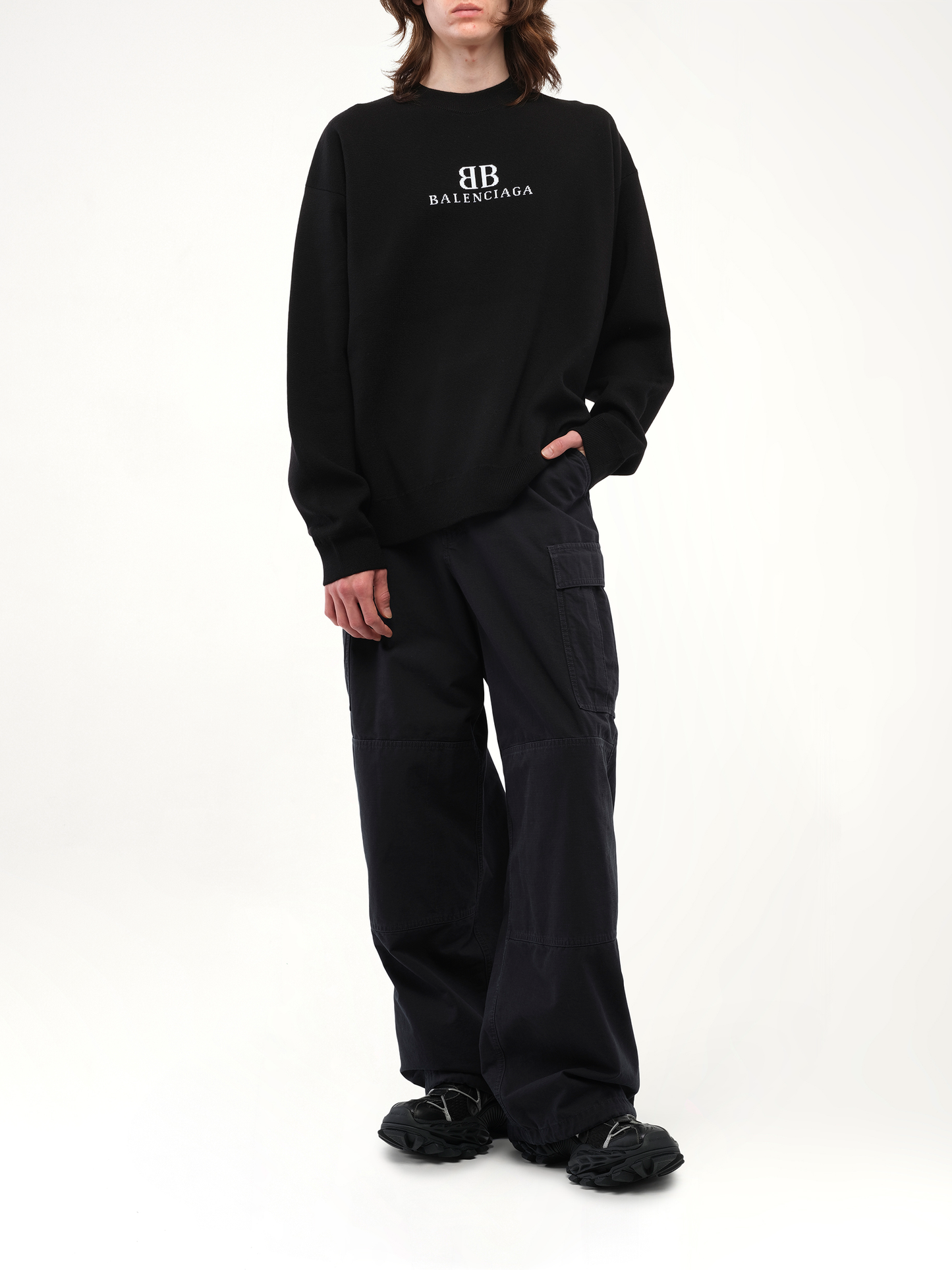BALENCIAGA Crewneck Sweater (Black)