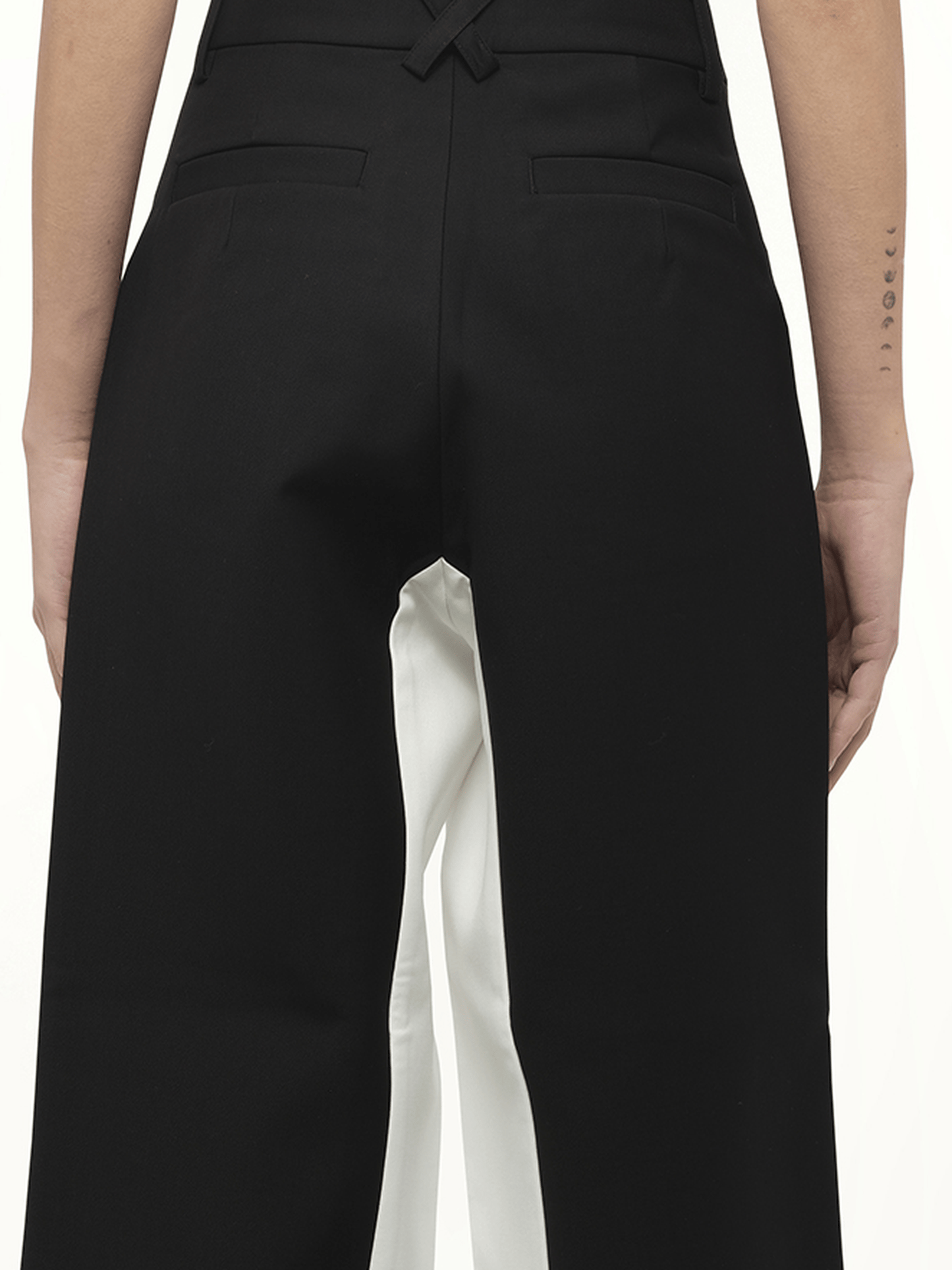FAX COPY EXPRESS & White Stitched Suit Pants (Black)
