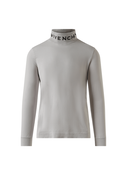 GIVENCHY Faded Logo Dyed Long Sleeve T-Shirt (Grey)