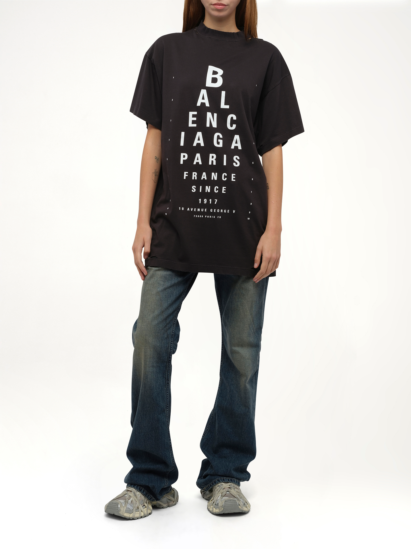 BALENCIAGA Eye-Test Oversized T-Shirt (Black)