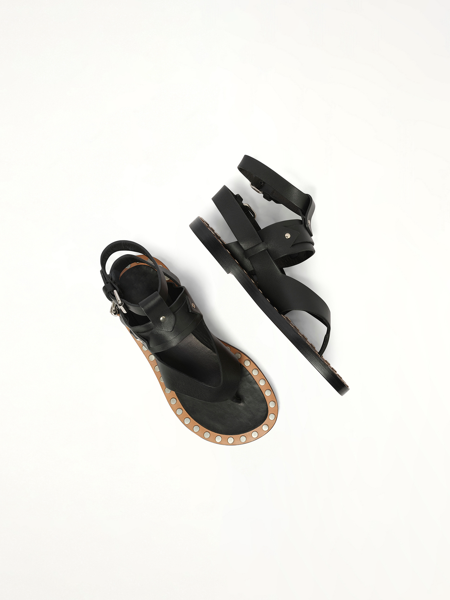 ISABEL MARANT Justy Sandals (Black)
