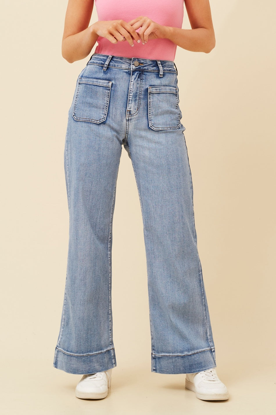 FERRAN WIDE LEG PANTS (Denim)