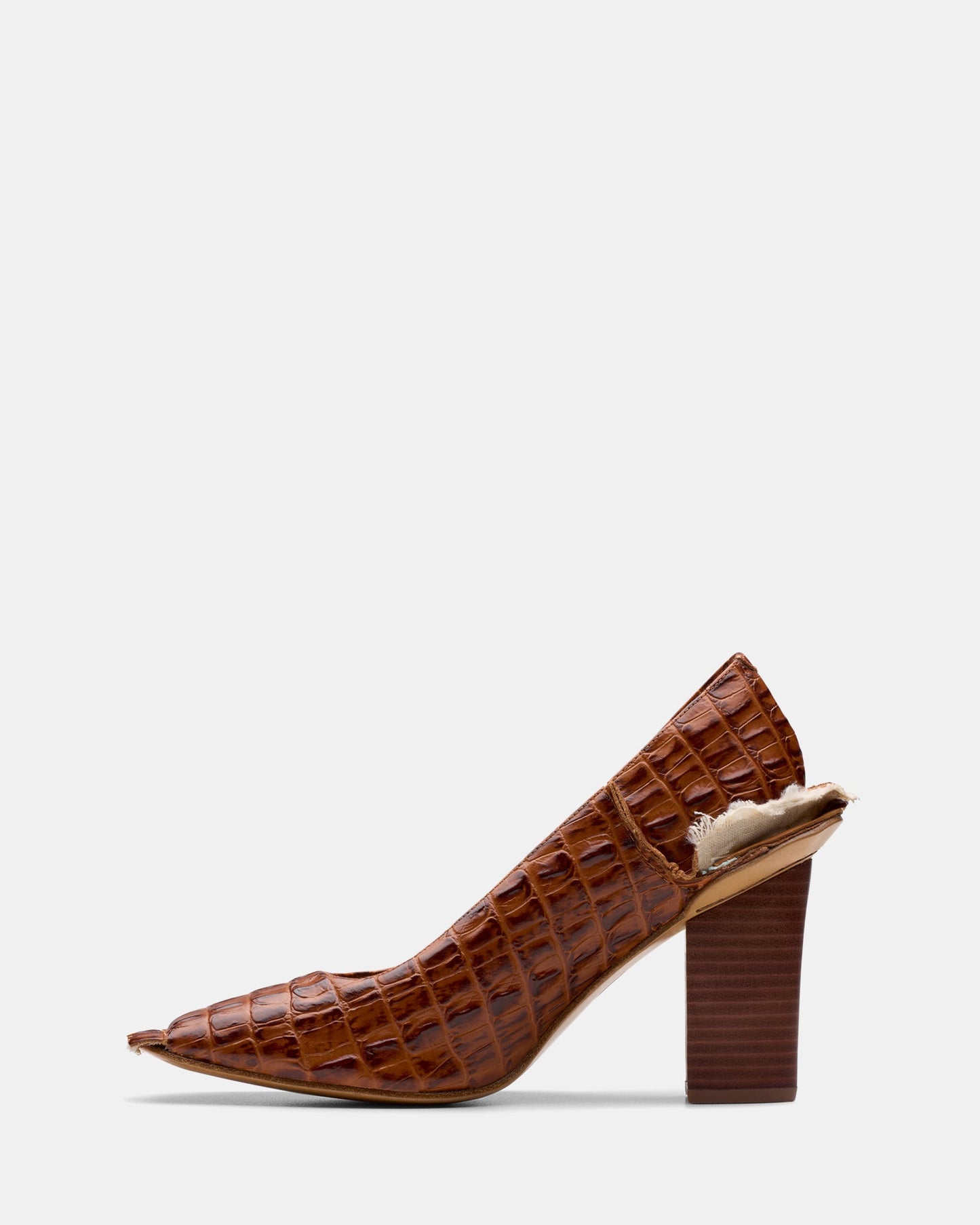 Cur Heel W Tan Leather