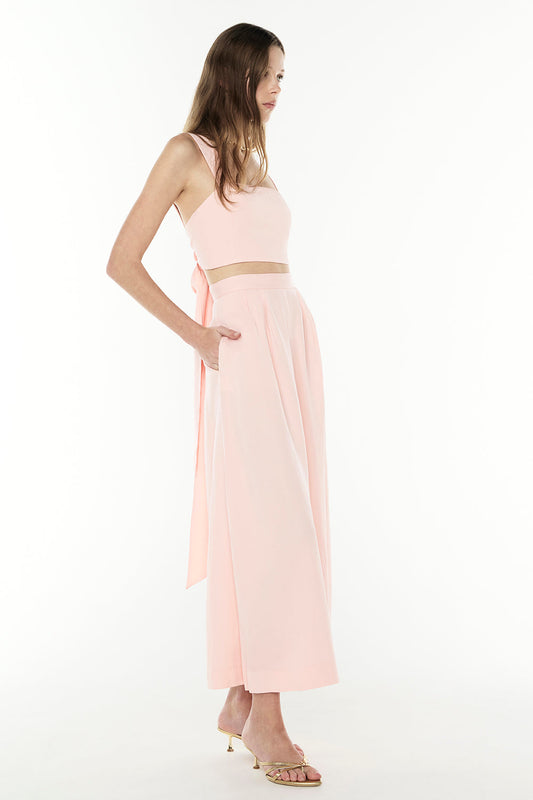 The Sweet Life Tie Top (Pale Pink)