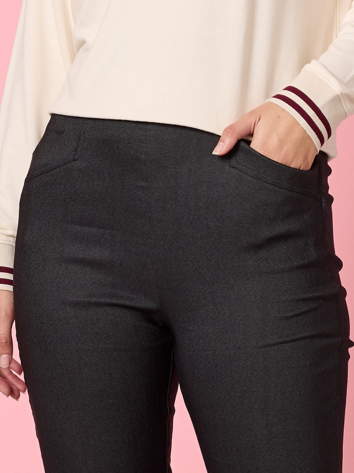 Threadz Zara Stretch Pant (Charcoal)