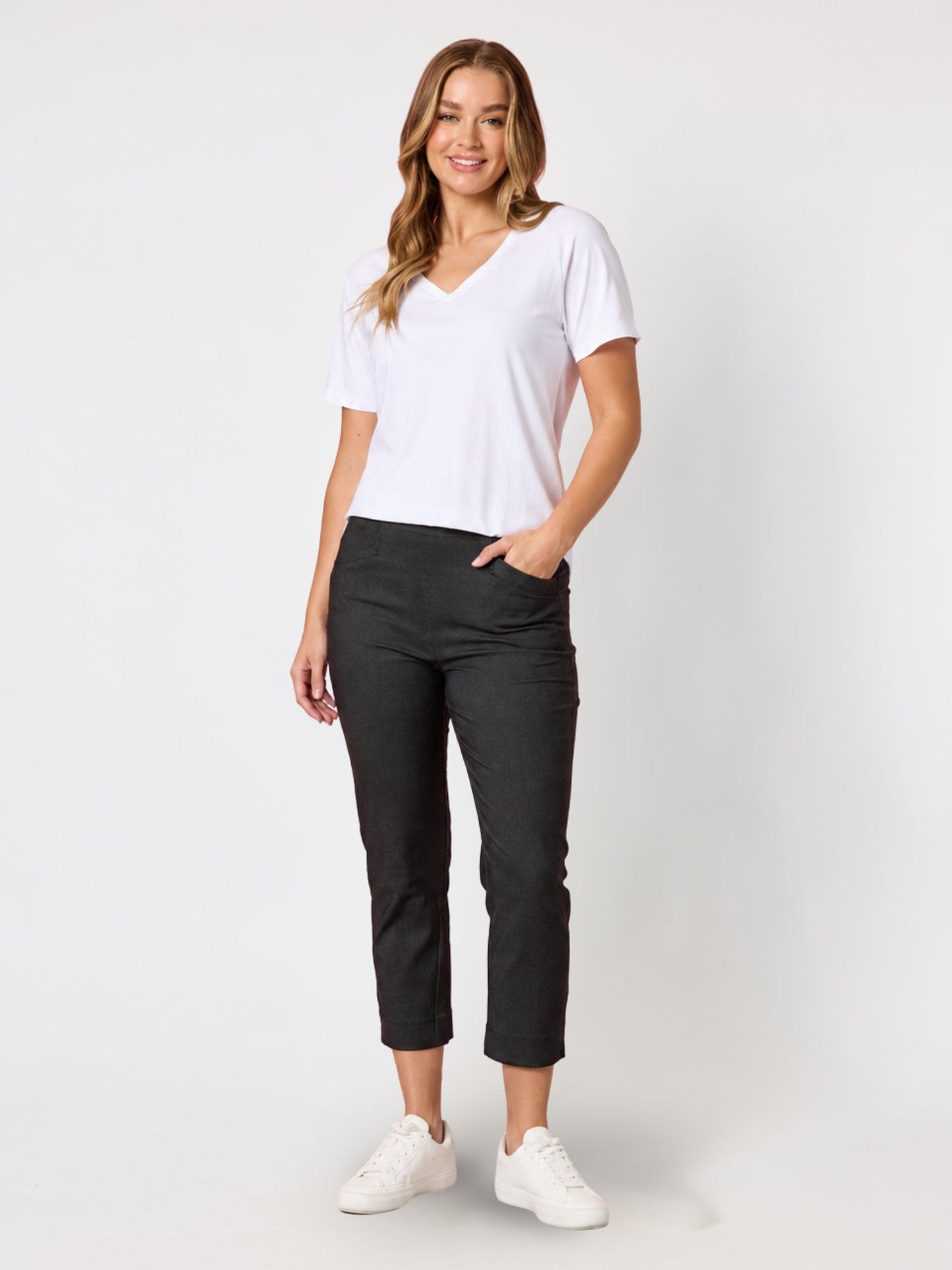 Threadz Zara Stretch Pant (Charcoal)