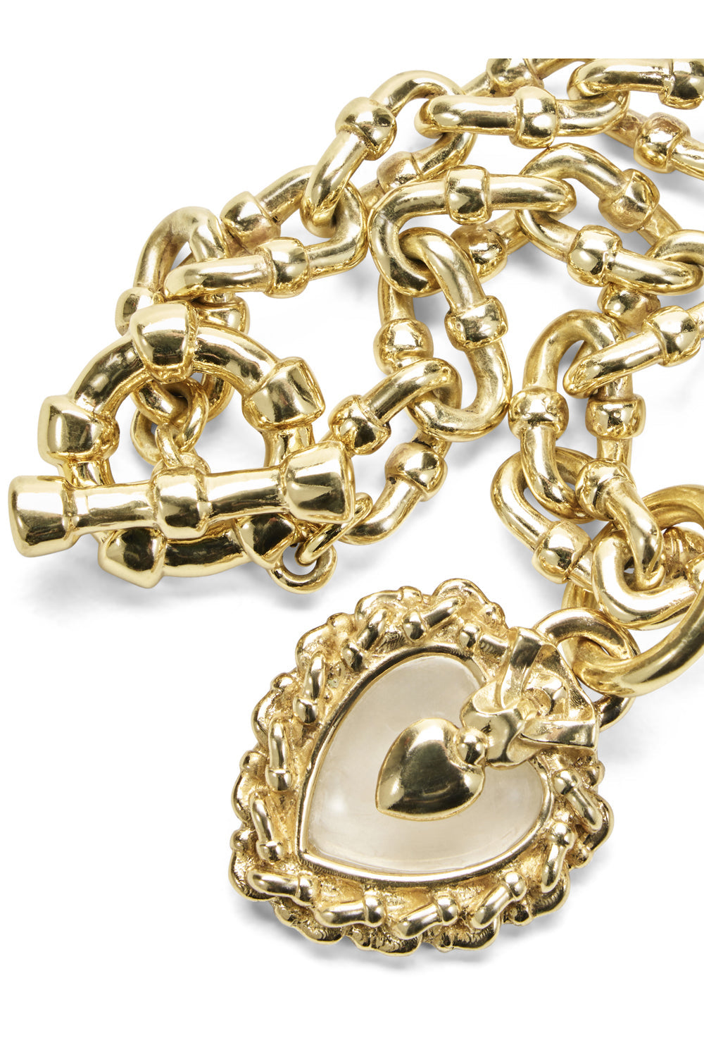 Fob Heart Chain Bracelet (Gold/Crystal)
