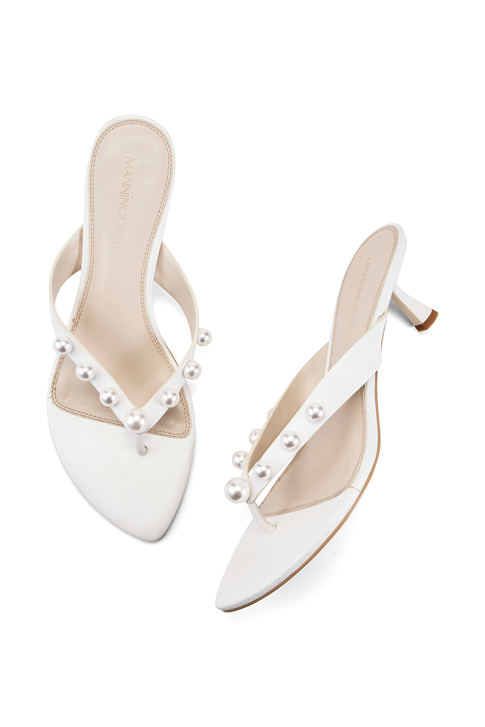 Pearl Kitten Heel (White)