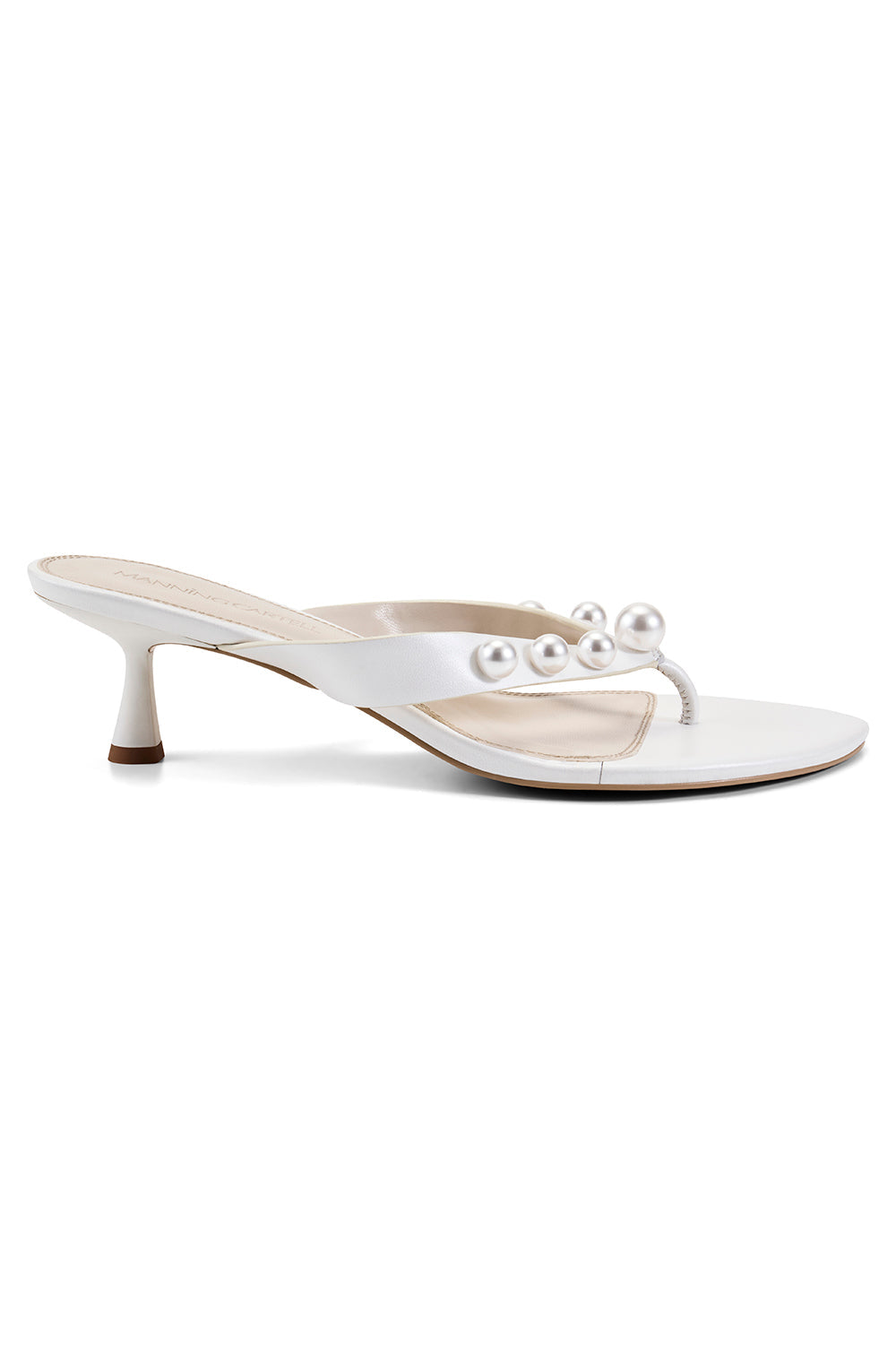 Pearl Kitten Heel (White)