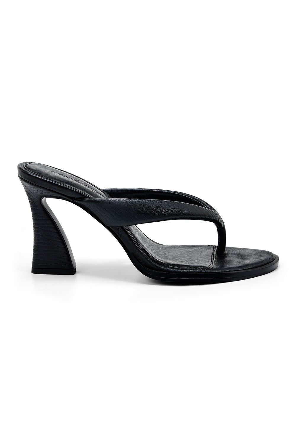 Image of Shoes. Product name - Fine Finisher Thong Heel in Black colour by brand - MANNING CARTELL
