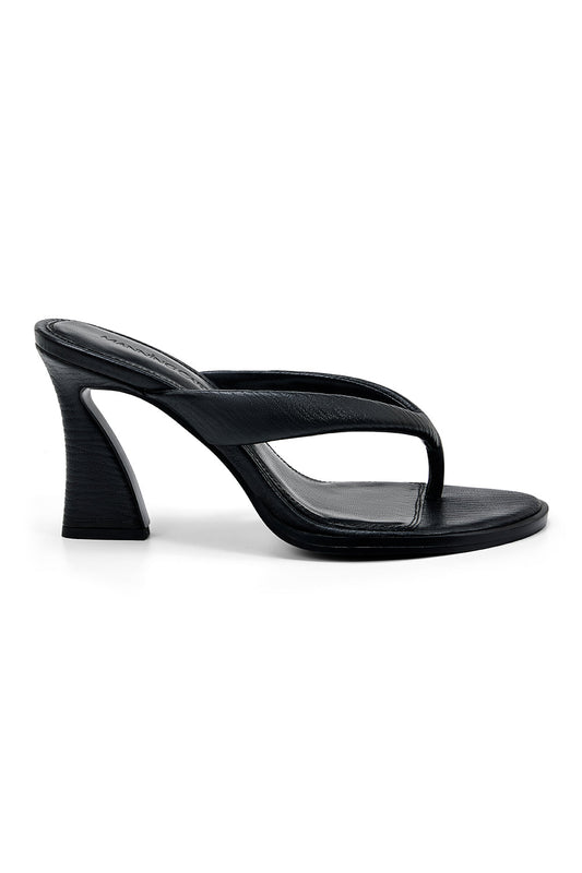 Image of Shoes. Product name - Fine Finisher Thong Heel in Black colour by brand - MANNING CARTELL