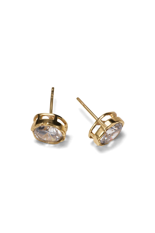 Diamante Stud Earring (Gold)