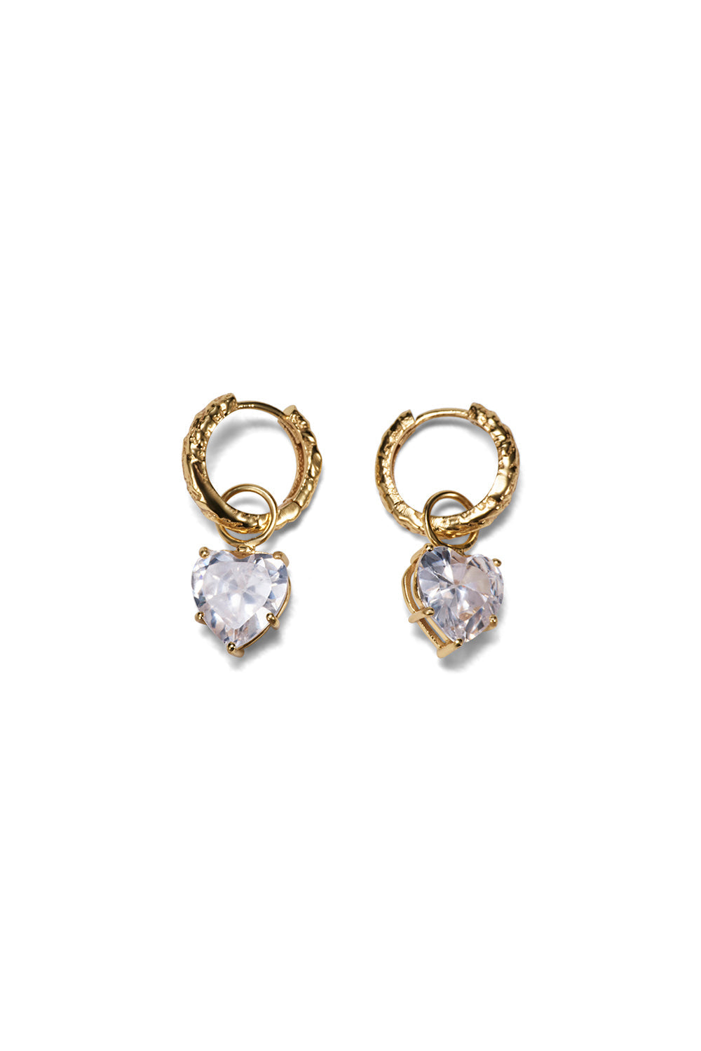 Diamante Heart Earring (Gold)