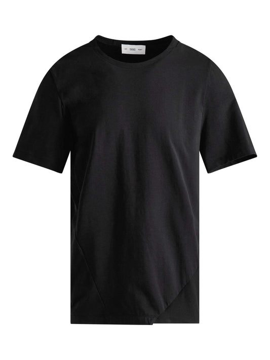 Image of a model wearing Tops. Productname: POST ARCHIVE FACTION 6.0 T-Shirt (Center) in BLACK colour by brand - POST ARCHIVE FACTION