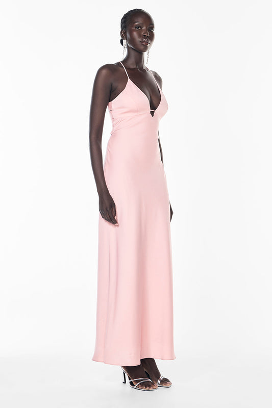 Time To Shine Slip Dress (Pastel Pink)