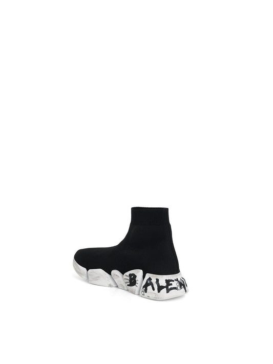 BALENCIAGA Speed 2.0 Graffiti Knit (Black White)