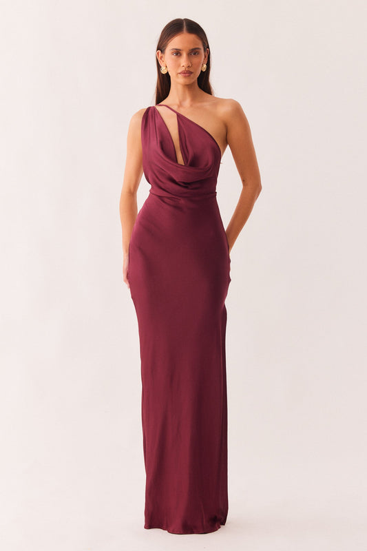 Image of Dresses. Productname: SNDYS JOHANNA MAXI DRESS in Wine colour by brand - SNDYS