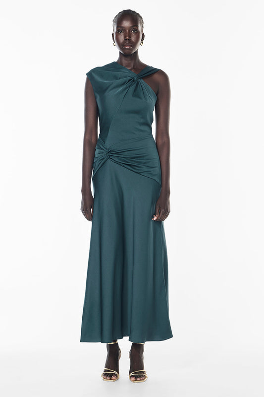 Image of Dresses. Productname: Your Song Drape Dress in TEAL colour by brand - Manning Cartell