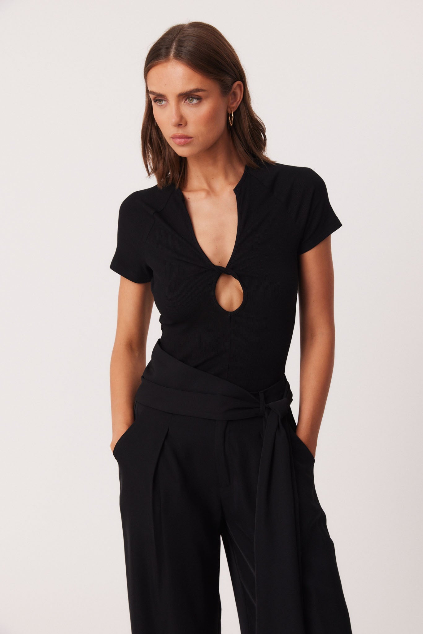 Image of T-Shirts. Productname: SNDYS FELIX TOP in Black colour by brand - SNDYS