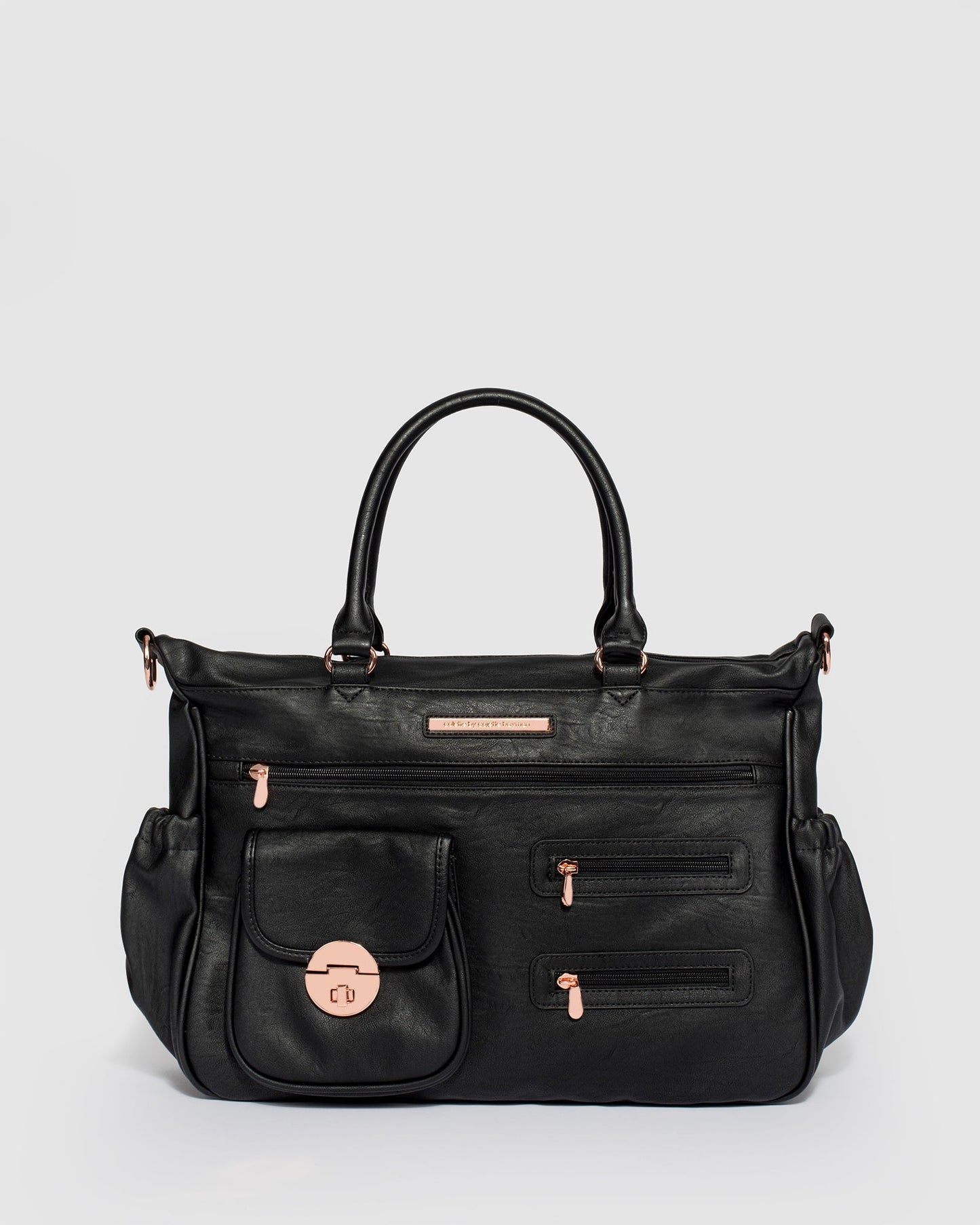 Colette by Colette Hayman And Rose Gold Pocket Baby Bag (Black)