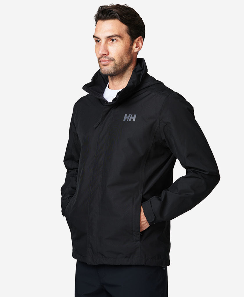 Image of Coats & Jackets. Product name - DUBLINER JACKET, Black in Black colour by brand - Helly Hansen