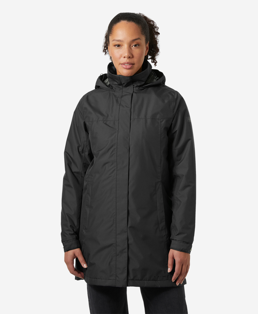 Image of Coats & Jackets. Product name - W ADEN INSULATED COAT, Black in Black colour by brand - Helly Hansen