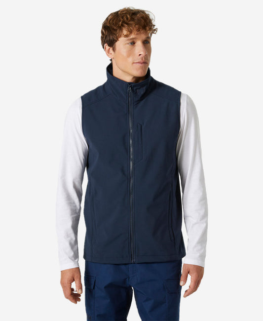 Image of Coats & Jackets. Product name - PARAMOUNT SOFTSHELL VEST, Navy in Navy colour by brand - Helly Hansen