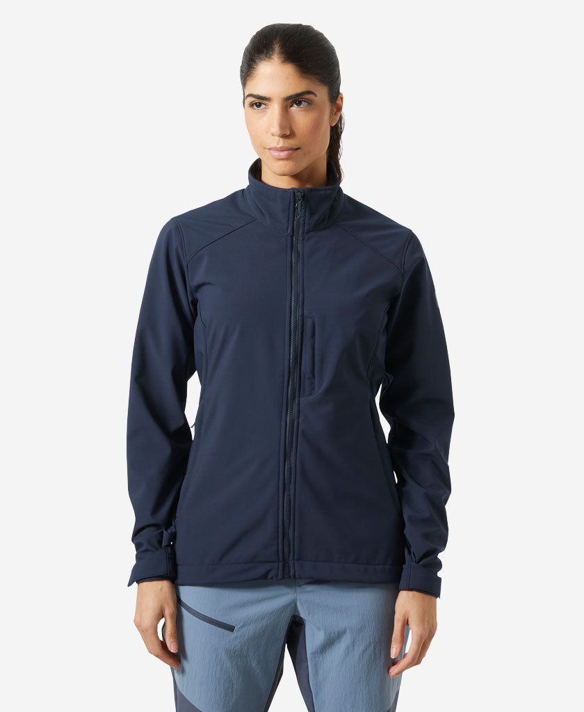 Image of Coats & Jackets. Product name - W PARAMOUNT SOFTSHELL JACKET, Navy in Navy colour by brand - Helly Hansen
