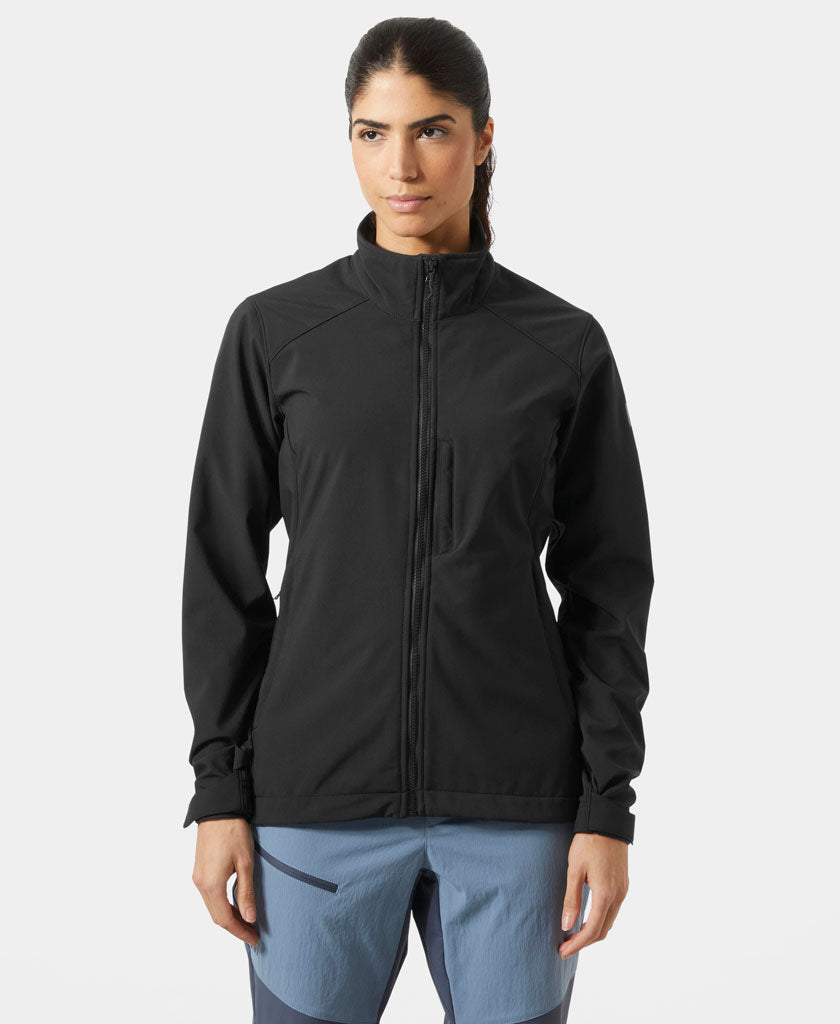 Image of Coats & Jackets. Product name - W PARAMOUNT SOFTSHELL JACKET, Black in Black colour by brand - Helly Hansen