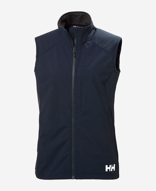 Image of Coats & Jackets. Product name - W PARAMOUNT SOFTSHELL VEST, Navy in Navy colour by brand - Helly Hansen