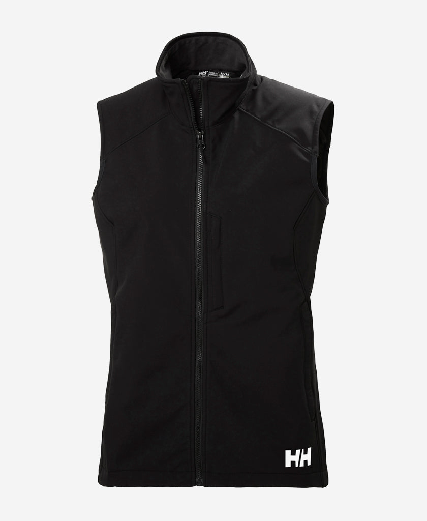 Image of Coats & Jackets. Product name - W PARAMOUNT SOFTSHELL VEST, Black in Black colour by brand - Helly Hansen