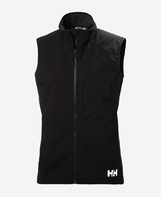 Image of Coats & Jackets. Product name - W PARAMOUNT SOFTSHELL VEST, Black in Black colour by brand - Helly Hansen