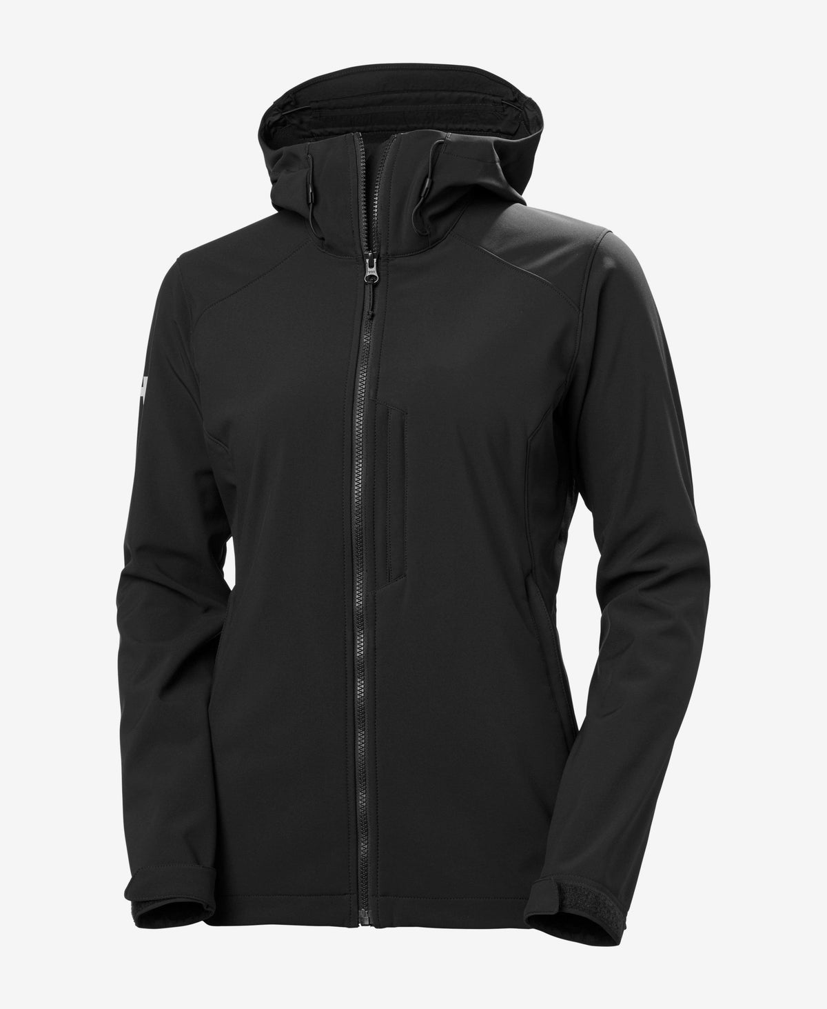 Image of Coats & Jackets. Product name - W PARAMOUNT HOODED SOFTSHELL J, Black in Black colour by brand - Helly Hansen
