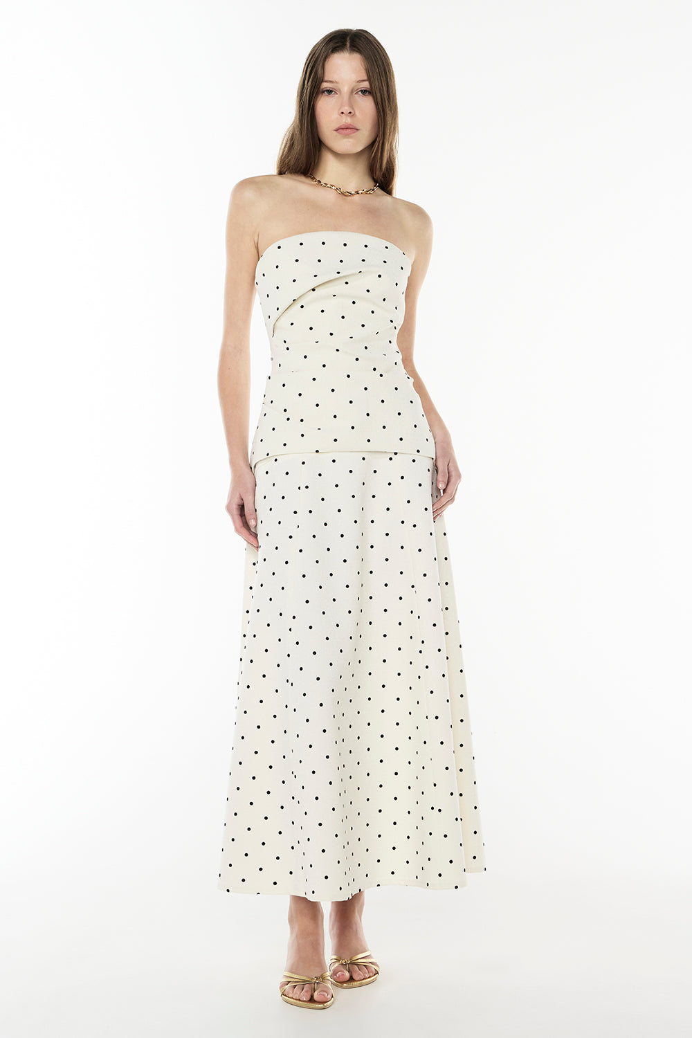 Dot Dot Dash Skirt (Ivory/Black)