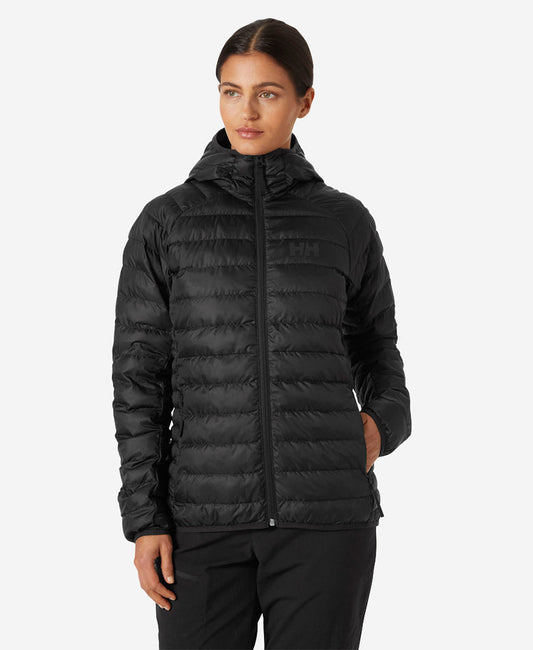 Image of Coats & Jackets. Product name - W BANFF HOODED INSULATOR, Black in Black colour by brand - Helly Hansen