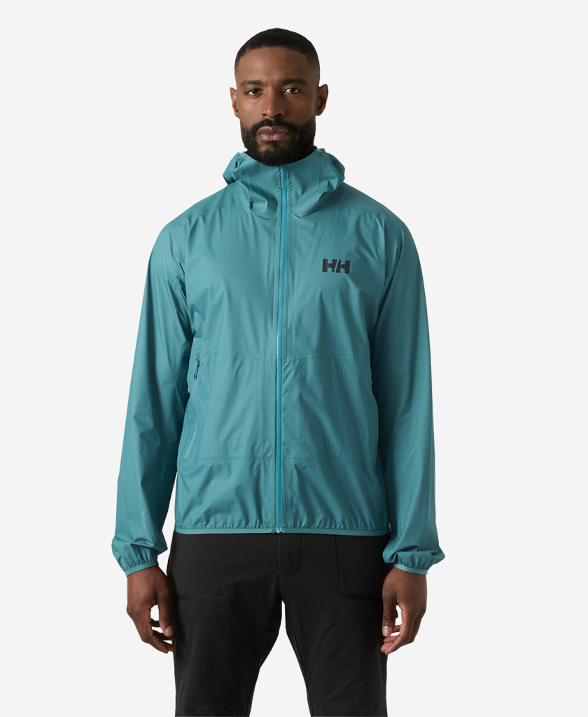 Image of Coats & Jackets. Product name - VERGLAS 2.5L FASTPACK JACKET, Opal Green in Opal Green colour by brand - Helly Hansen