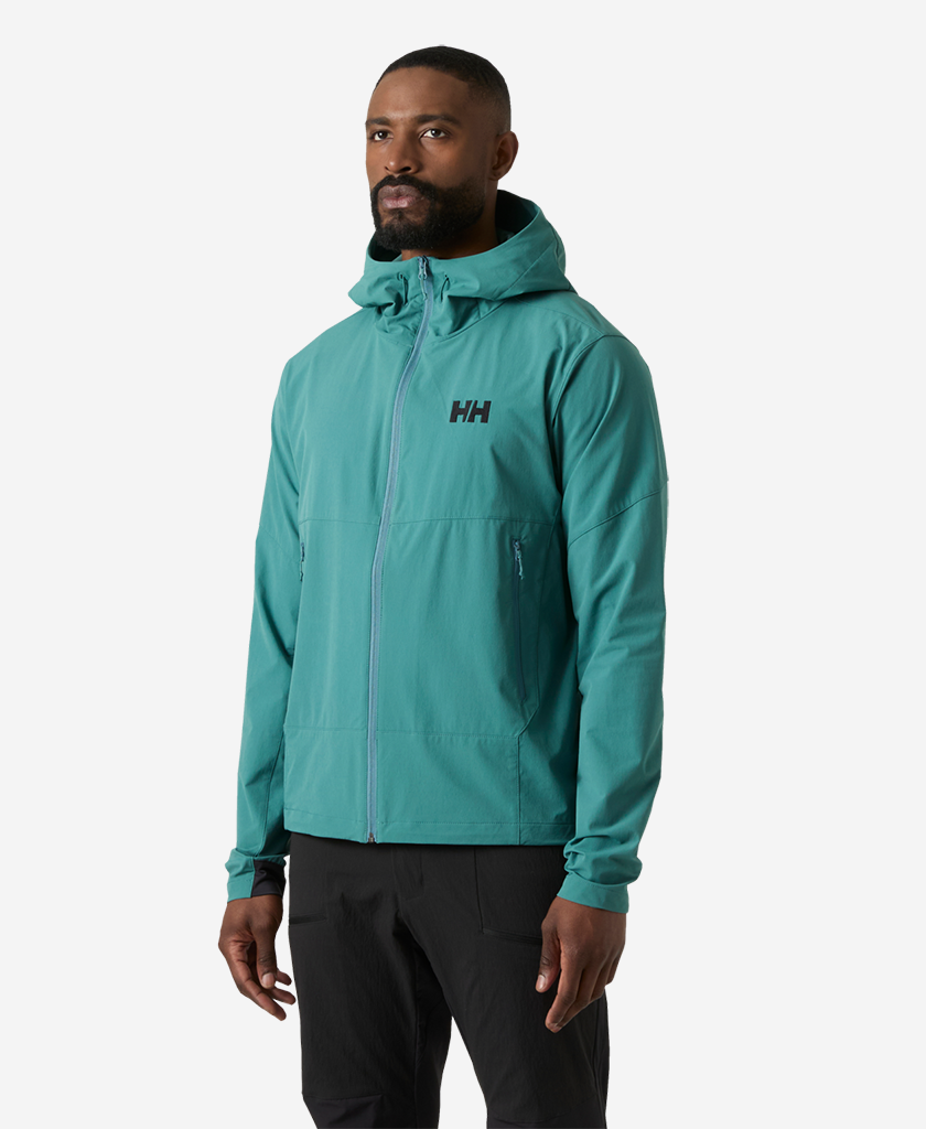Image of Coats & Jackets. Product name - BLAZE SOFTSHELL HOOD, Opal Green in Opal Green colour by brand - Helly Hansen
