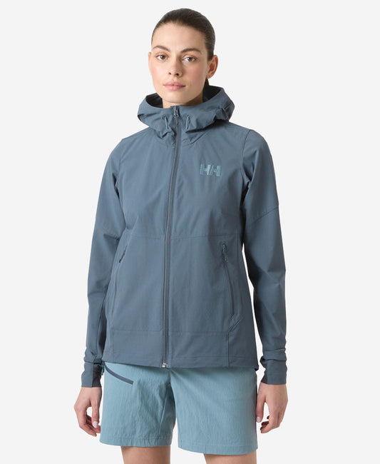 Image of Coats & Jackets. Product name - W BLAZE SOFTSHELL HOOD, Alpine Frost in Alpine Frost colour by brand - Helly Hansen
