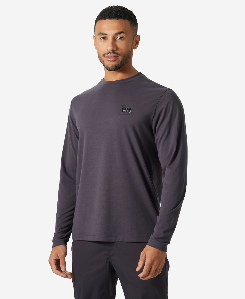Image of Shirts. Product name - SKOG GRAPHIC LS TEE, Smoked Purple in Smoked Purple colour by brand - Helly Hansen