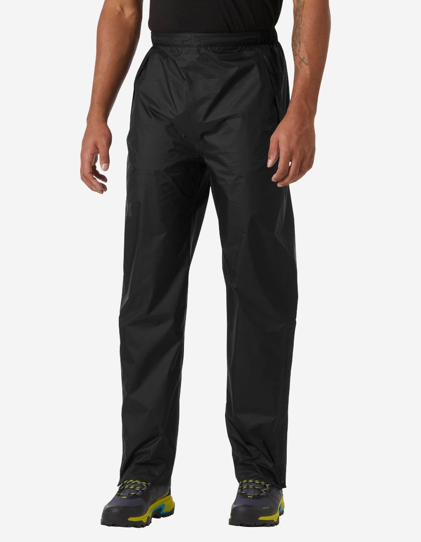 Image of a model wearing Pants. Product name - LOKE PANTS 2.0, Black in Black colour by brand - Helly Hansen